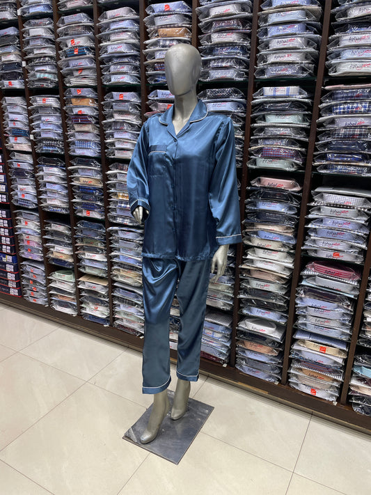 Silk Night Suit for Women – Sea Green
