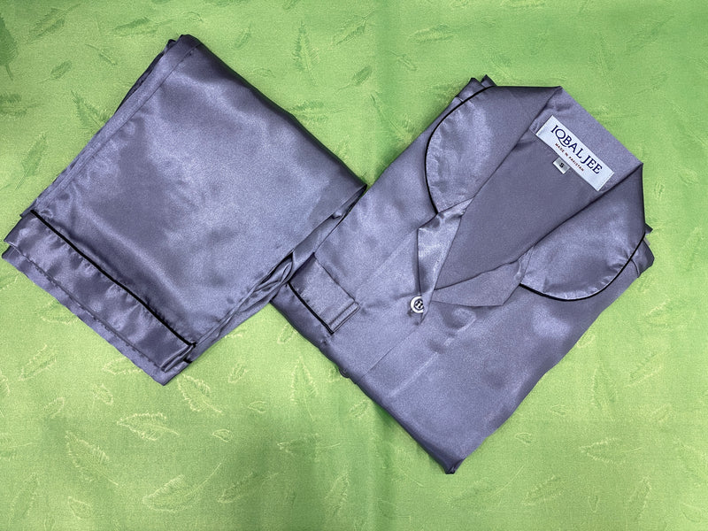 Silk Night Suit for Women – Silver