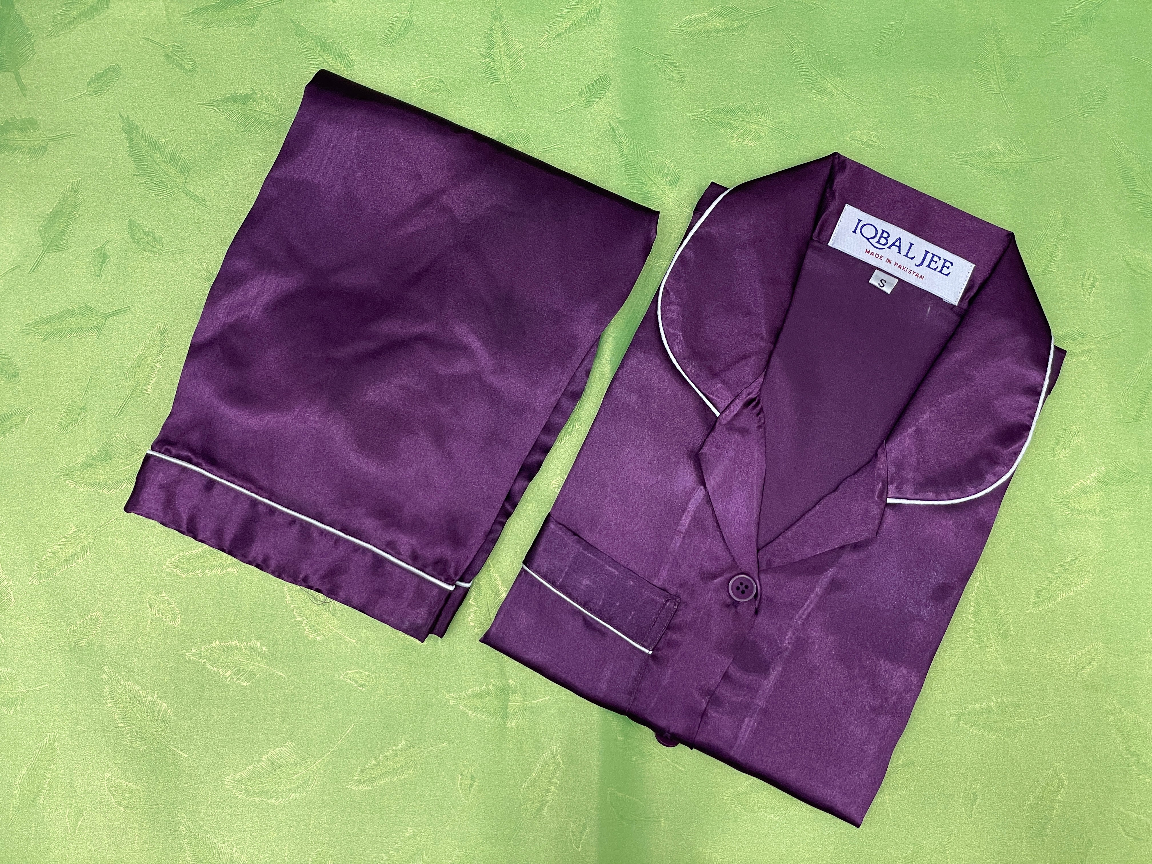 Silk Night Suit for Women – Purple