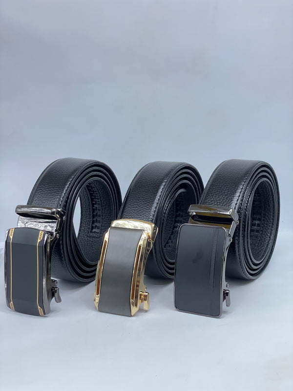 Auto Lock Leather Belt for Men –  Easy Adjustable