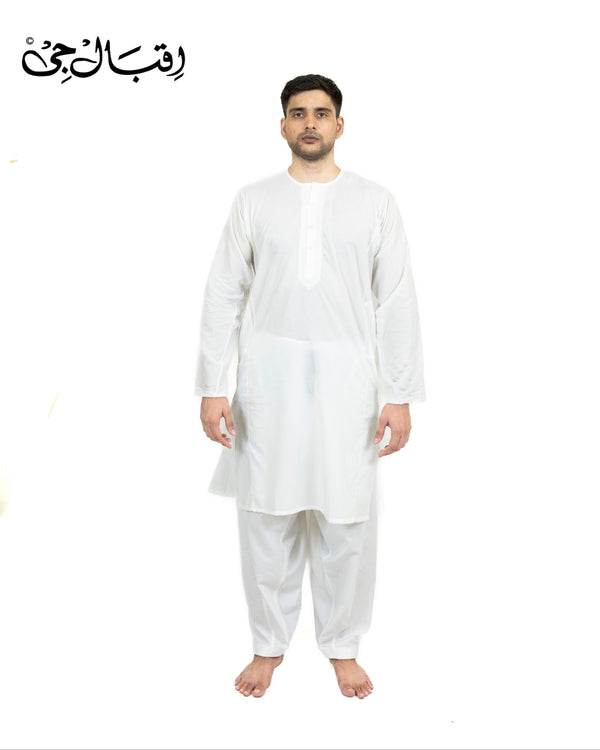 Men’s Round Neck Off-White Kali Kurta – Premium 100% Pure Cotton