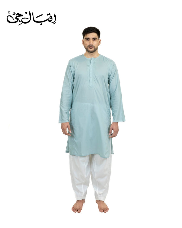 Men’s Round Neck Light Purple Kali Kurta – Premium 100% Pure Cotton