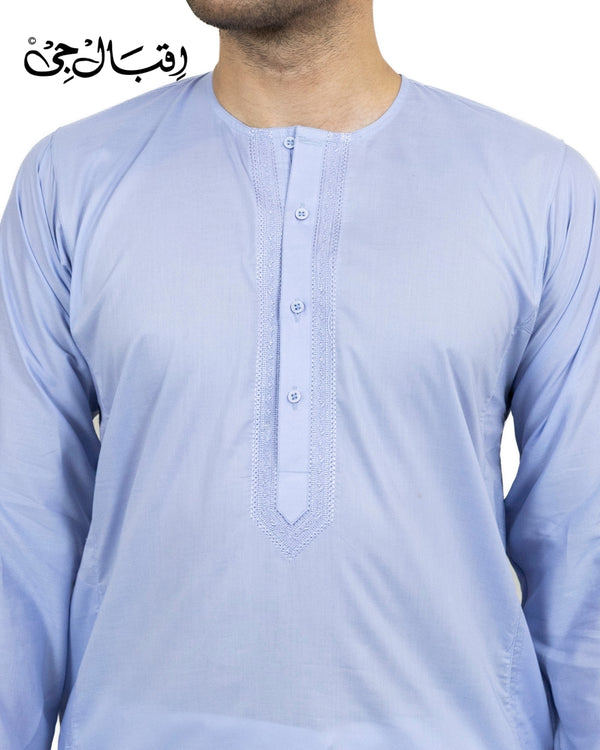 Men’s Round Neck Light Purple Kali Kurta – Premium 100% Pure Cotton