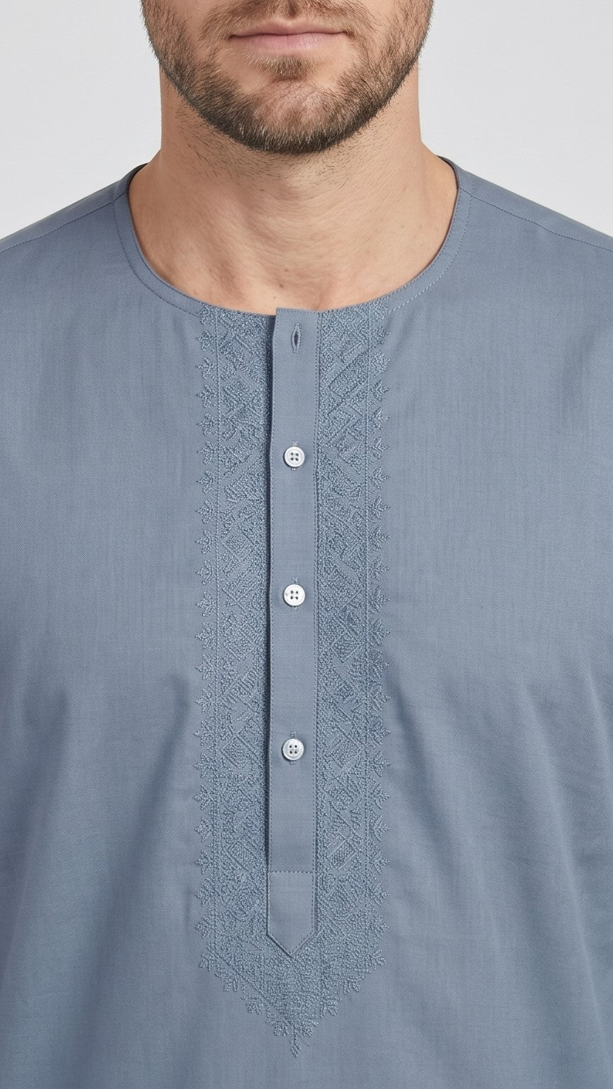 Royal Classic Round Neck Kurta – Deep Blue