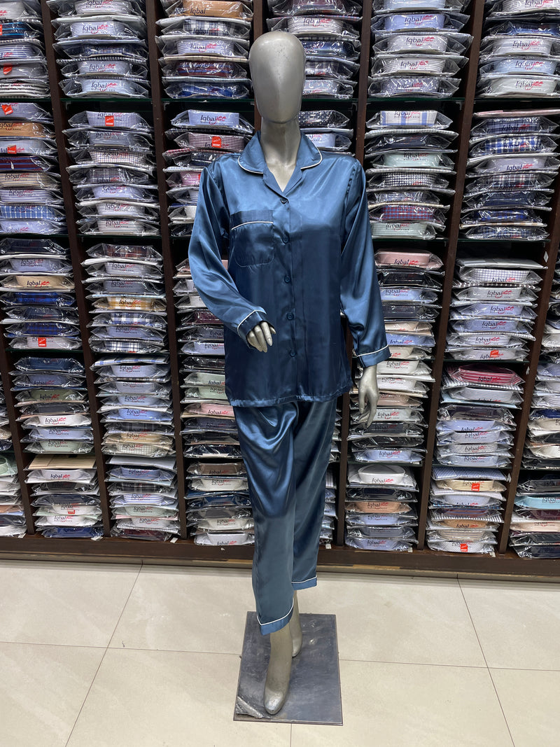 Silk Night Suit for Women – Sea Green