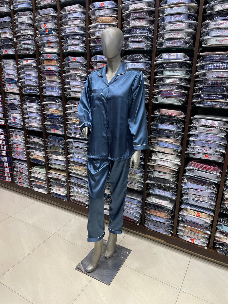 Silk Night Suit for Women – Sea Green