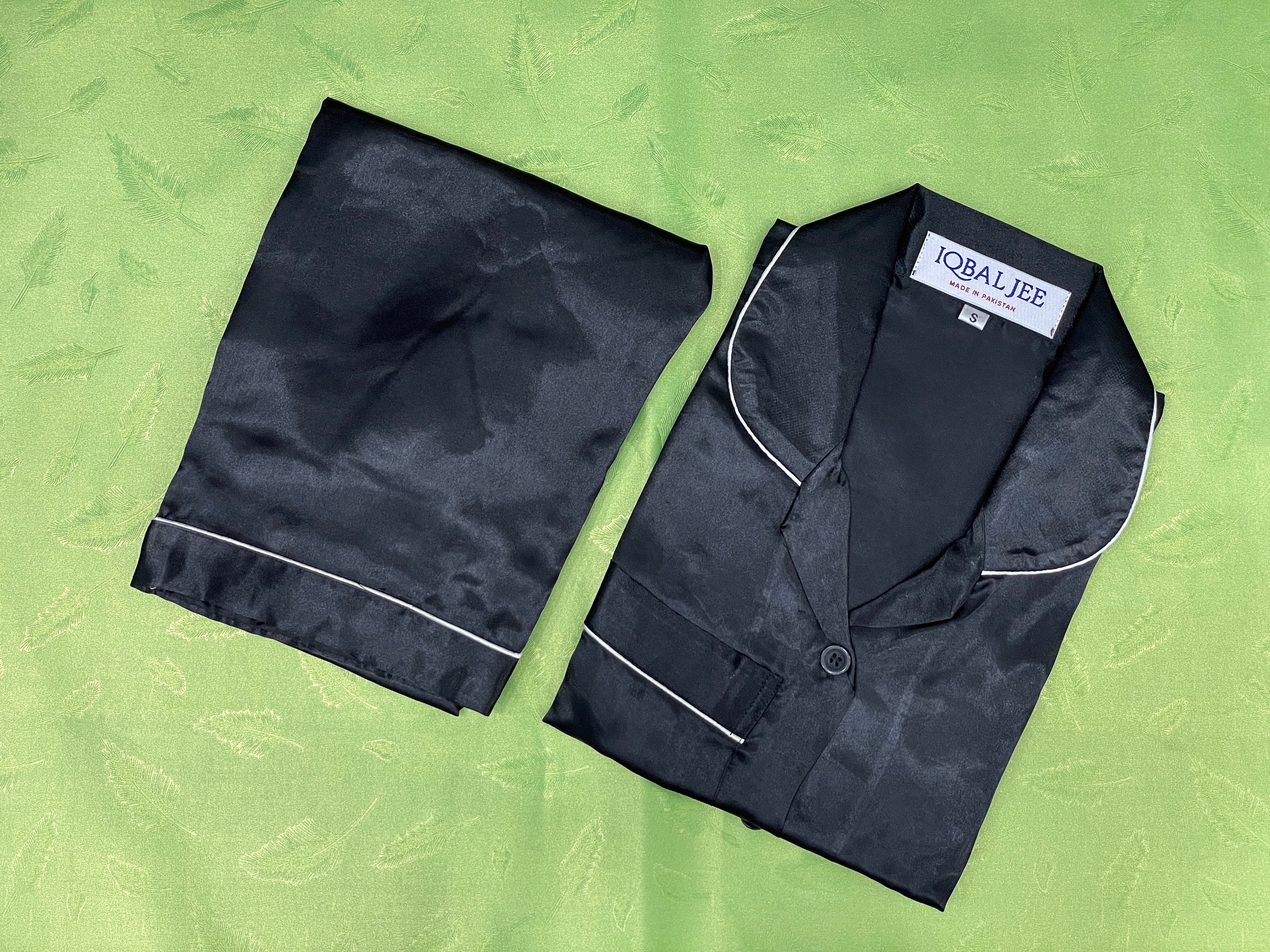 Silk Night Suit for Women – Black