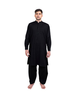 Men’s Black Shalwar Kameez | Bend Couleur