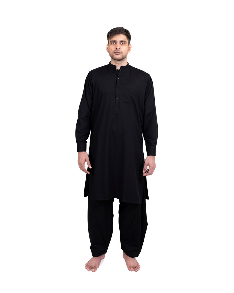 Men’s Black Shalwar Kameez | Bend Couleur