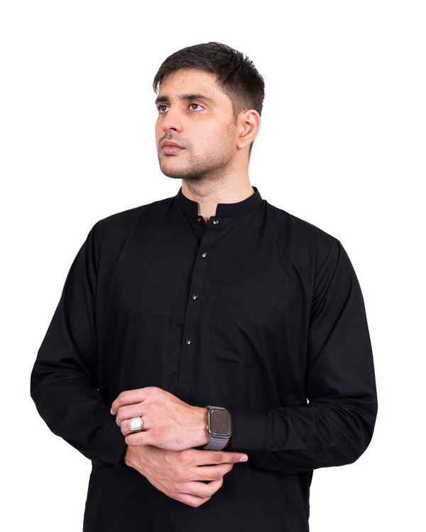 Men’s Black Shalwar Kameez | Bend Couleur