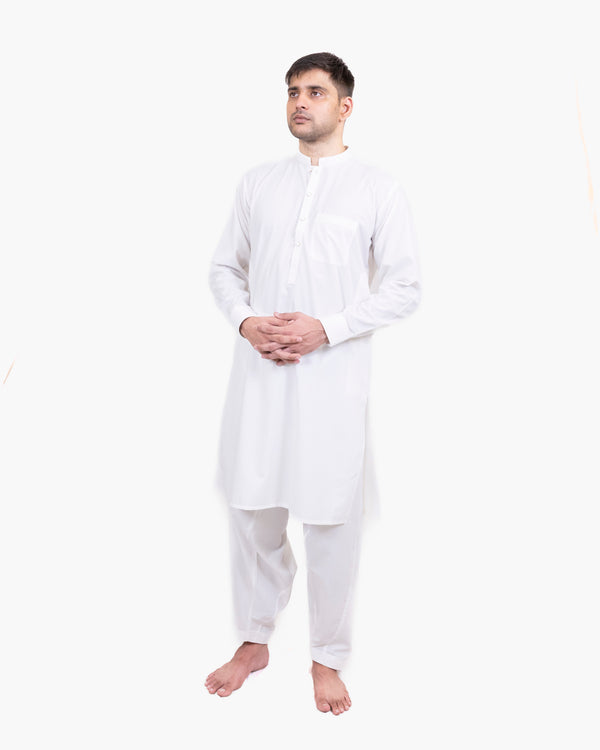 Off-White Shalwar Kameez for Men | Bend Couleur