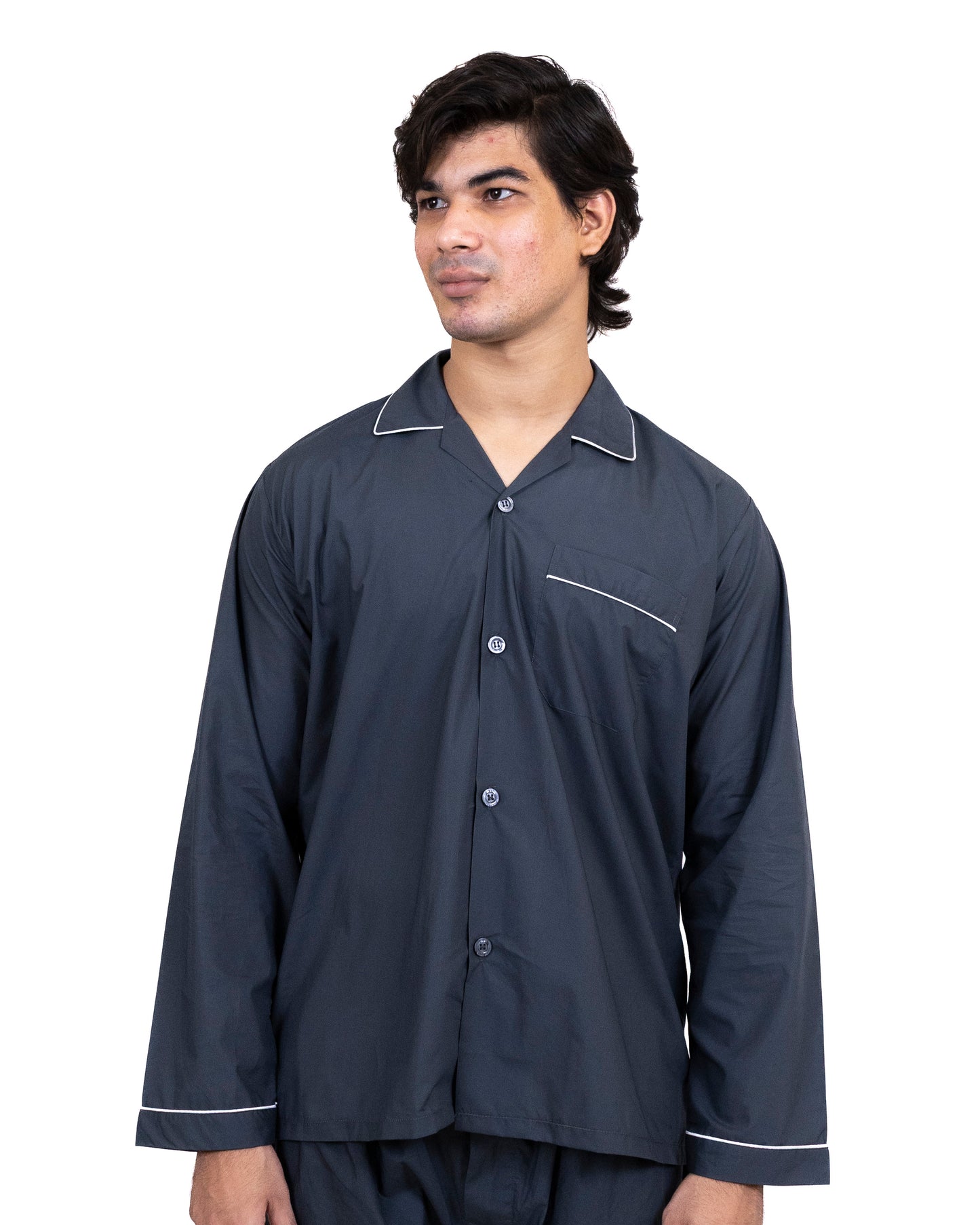 Men and Women Dark Blue Night Suit - Sleep Wear | 100% Cotton