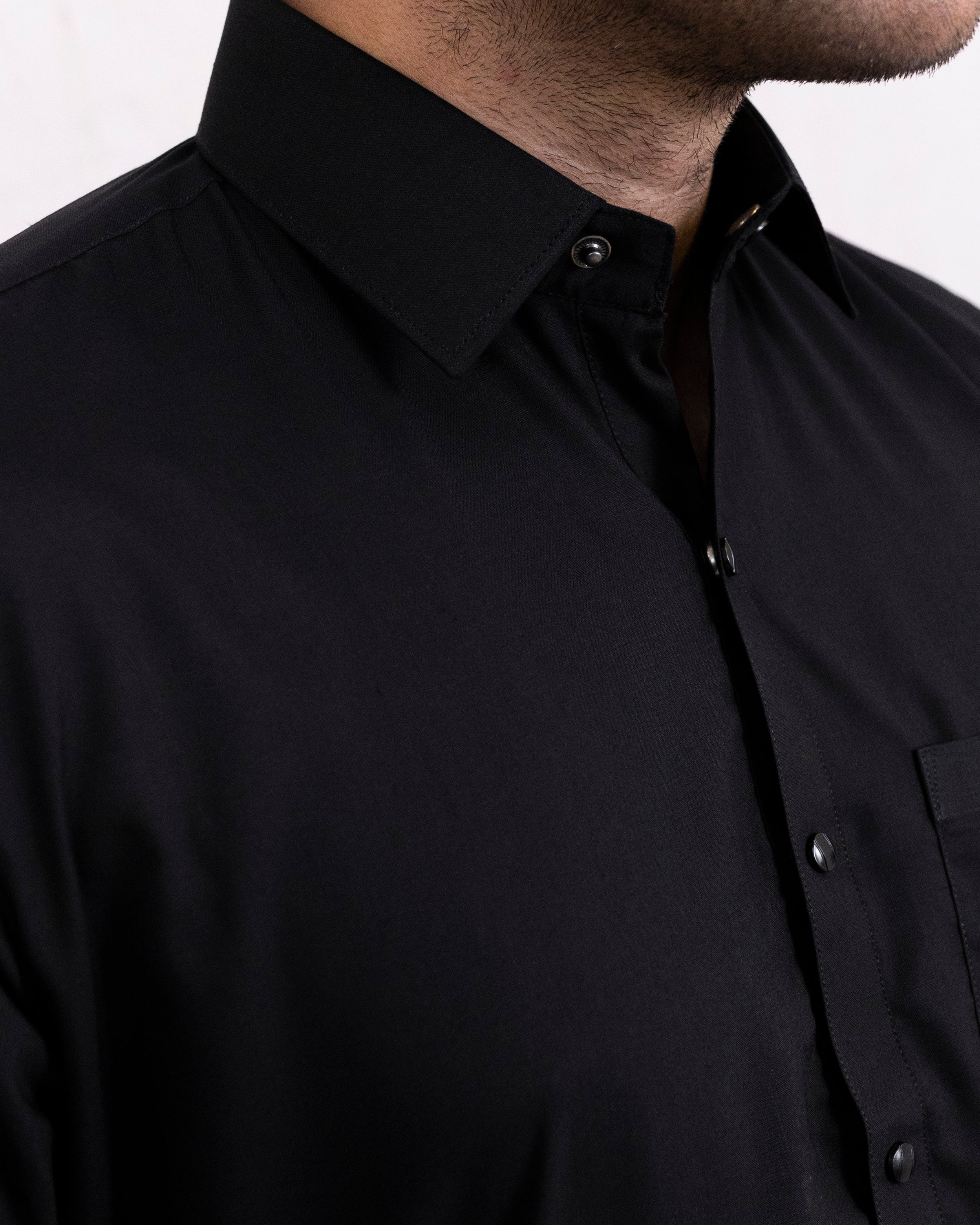 Men’s Black Shalwar Kameez | Shirt Collar