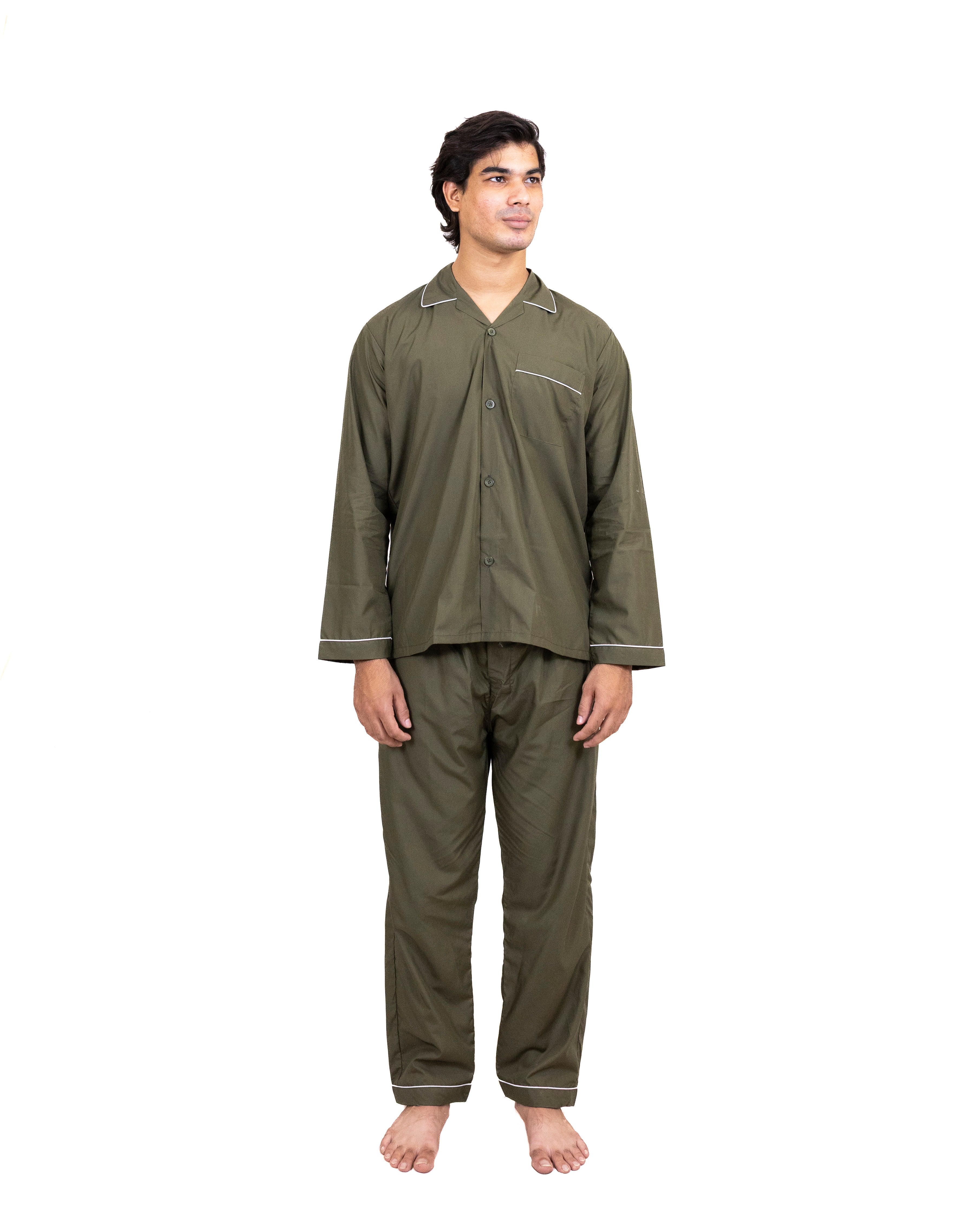 Men and Women Light Brown Night Suit - Sleep Wear | 100% Cotton