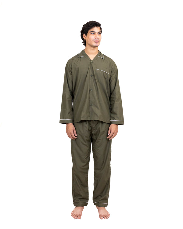 Men and Women Light Brown Night Suit - Sleep Wear | 100% Cotton