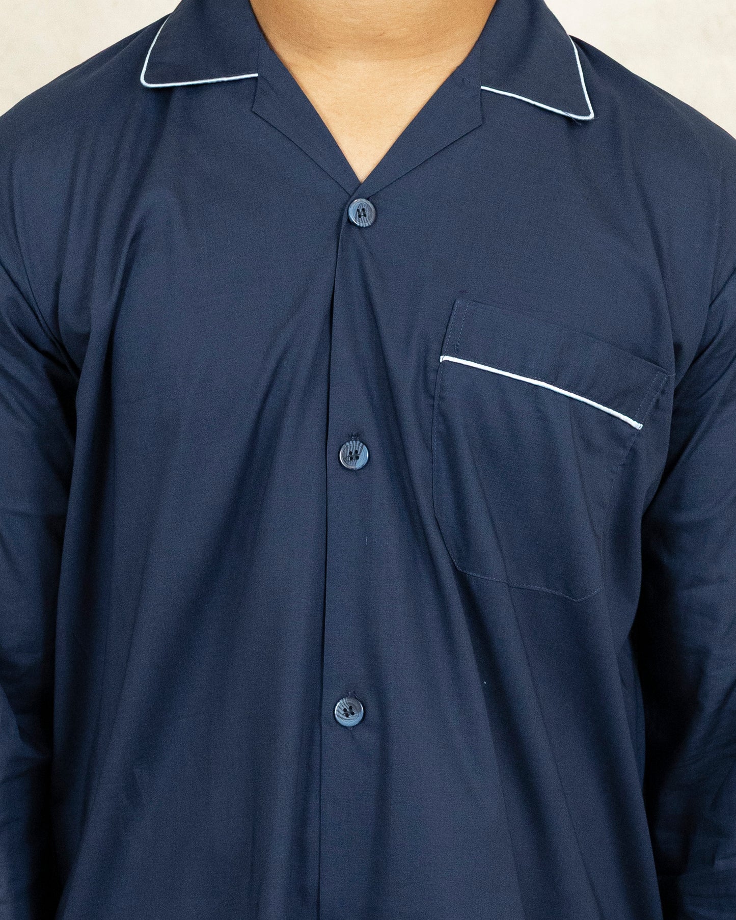 Men and Women Navy Blue Night Suit - Sleep Wear | 100% Cotton
