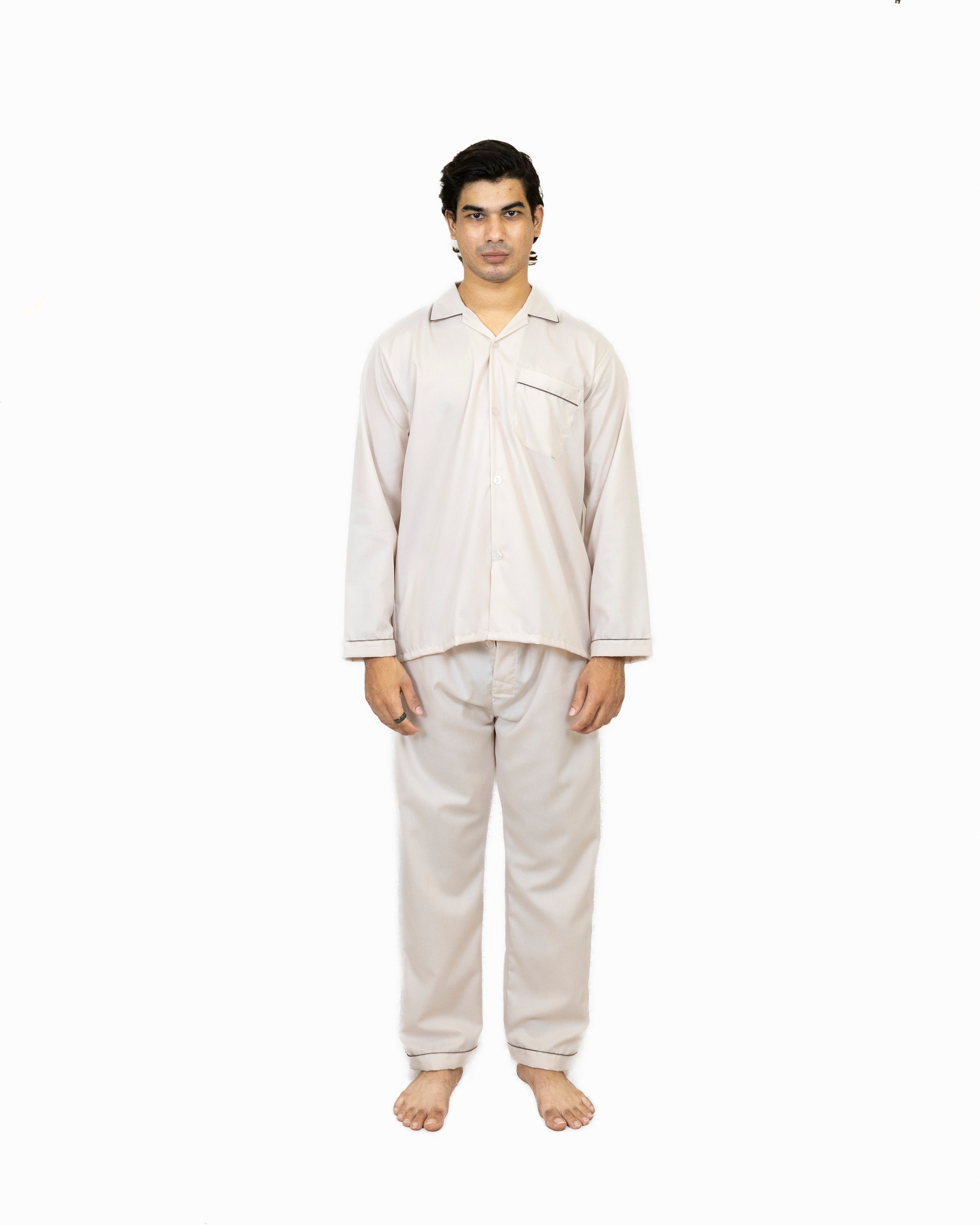 Men and Women ASH Color Night Suit - Sleep Wear | 100% Cotton